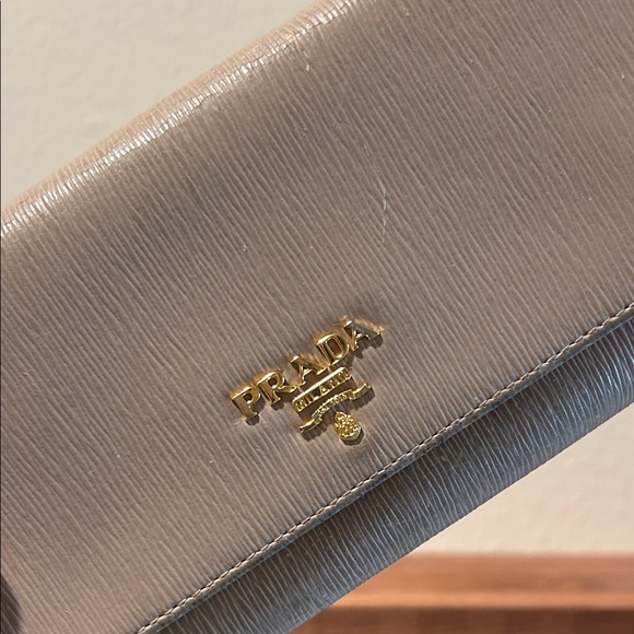 Prada Taupe Leather Wallet - Picture 2 of 8